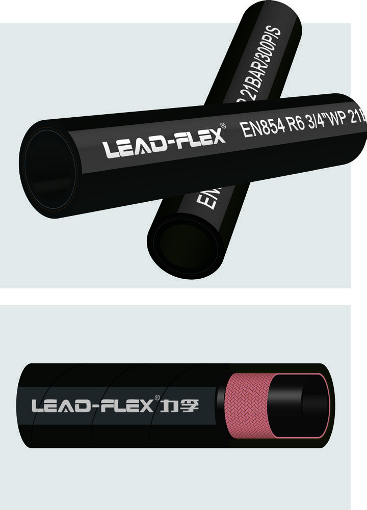 Mangueira SAE100R6 para condução de óleo hidráulico